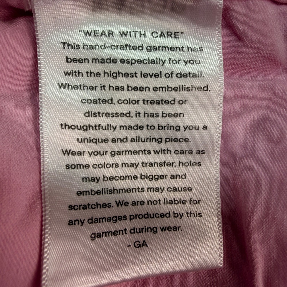 Good American Good Waist Palazzo Crop Jeans Pink Mineral Rose Quartz Size 10/30 - Picture 8 of 11